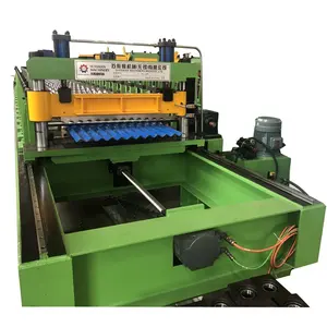 Haute vitesse 0-30 <span class=keywords><strong>m</strong></span>ètres/minute Nu-Wave ondulé panneau de toit feuille tuile faisant la Machine 850 toit panneau mural rouleau formant la Machine - Product Image 1