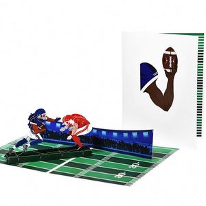 Nouvelle conception de carte pop-up 3D pour souvenirs sportifs de rugby - Product Image 1