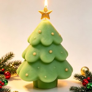 Velas Aromáticas Navideñas Tsuya, Fragancia Festiva, Cera de Soya, Caja de Regalo Decorativa, Forma Personalizada, Sin Humo - Product Image 1