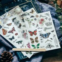 Personnalisé Vintage Frotter Sur Transfert Autocollant Albums Autocollants Scrapbook Journal Autocollant pour DIY Art Craft