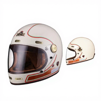 Nuevo Casco de Motocicleta Unisex de Fibra de Carbono Retro Integral con Certificación 3C, Apto para Todas las Estaciones, Estilo Cruiser y de Carreras