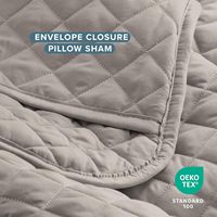 Ensemble de couvre-lit léger, alternative au couvre-lit matelassé - Couvre-lit matelassé toutes saisons gris clair