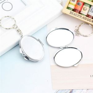 Mini <b>Makeup</b> Compact Pocket <b>Mirror</b> Key Ring Keychain Metal Portable Two-side Folding <b>Makeup</b> <b>Mirror</b> Cosmetic <b>Mirrors</b> - Product Image 2