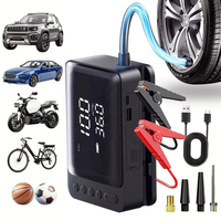 Démarreur de voiture 12V 7200mAh ABS, gonfleur de pneus rapide 150PSI, manomètre numérique, compresseur d'air portable, batterie externe