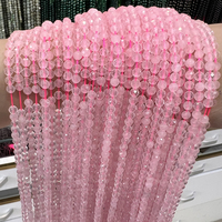 Perles de cristal en quartz rose naturel facetté de 2 mm, 3 mm, 4 mm en vrac pour la fabrication de bijoux - Vente en gros