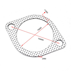 Junta de escape CNSPEED de 79 mm de diámetro interior, doble orificio, ajuste universal, rendimiento de carreras - Product Image 4