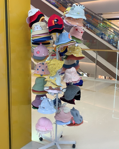 Présentoir à chapeaux détachable à plusieurs niveaux avec roulettes Présentoir à chapeaux en métal pour magasins de détail Présentoir à chapeaux - Product Image 6