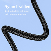 Câble de charge rapide USB-C vers C 120W en nylon JILIAN avec lumière