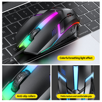 Ensemble clavier et souris filaires USB T-WOLF TF250 pour jeux, clavier/souris/tapis de souris/haut-parleurs/casque pour PC, idéal comme cadeau