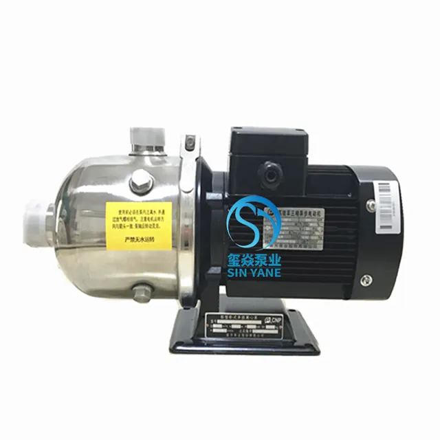 Su pompası sanayi chl2-60-multistage-horizontal-pump 60hz küçük boy sıcak su sirkülasyon çamaşır makinesi küçük hidrofor