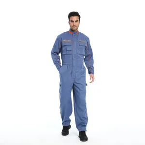 Wholesale Cotton Flame Retardant Jumpsuit Twill Long Sleeves Coveralls For Workwear Hi Vis