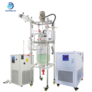 Лабораторный стеклянный реактор с рубашкой объемом 30 л для каталитических реакций и процессов регенерации растворителей - Product Image 1