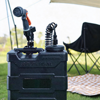 Réservoir d'eau pressurisé portable Super Overland 22L en PE, alimenté par batterie, durable, carré, pour le camping, les voyages et les road trips