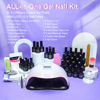 Kit de manucure tout-en-un ISAY BEAUTY avec lampe UV LED, base et top coat, vernis gel UV non toxique (33 couleurs)
