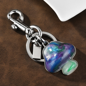 2025 nouveau luxe créatif pendentif mode personnalisé sac pendentif femme en gros coloré champignon porte-clés - Product Image 3