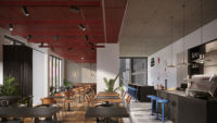 Meubles de restaurant modernes, chaise en fer avec table en bois noir, personnalisable pour les restaurants de restauration rapide