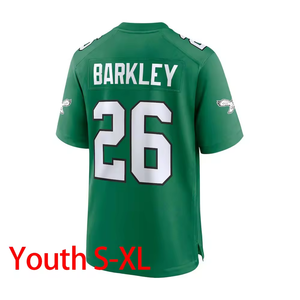 قمصان كرة القدم الأمريكية المطرزة للأطفال والشباب، رقم 26 ساكيون باركلي، رقم 1 جالين هيرتس، رقم 33 كوبر دي جان، رقم 62 جيسون كيلسي - Product Image 5