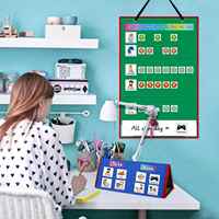 Tabla de Horarios Visual con Dibujos Animados y Logotipo Personalizado para Niños con Autismo, de Tela, para el Hogar, la Escuela o el Aula, Suministro Directo de Fábrica