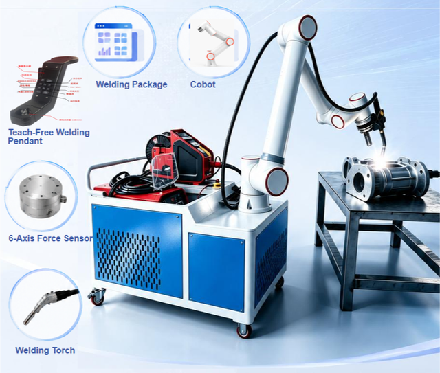 FR5 Robotic Welding System Series 5kg Payload with Industrial-grade Welder Flexible Cell for Workshop Automation