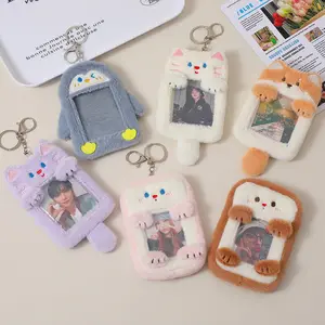 Ready to ship cute bear push photocard holder custom design color cardholder