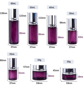 Envases de plástico de doble capa de lujo para el cuidado de la piel, botella de bomba de tarro de crema <span class=keywords><strong>Facial</strong></span> vacía redonda acíclica para botellas de loción de suero - Product Image 3