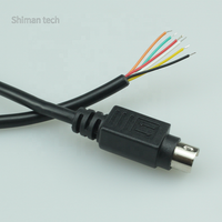 6P Mini-DIN-Stecker auf abisolier tes verzinntes PS/2-Kabel für Maus und Tastatur