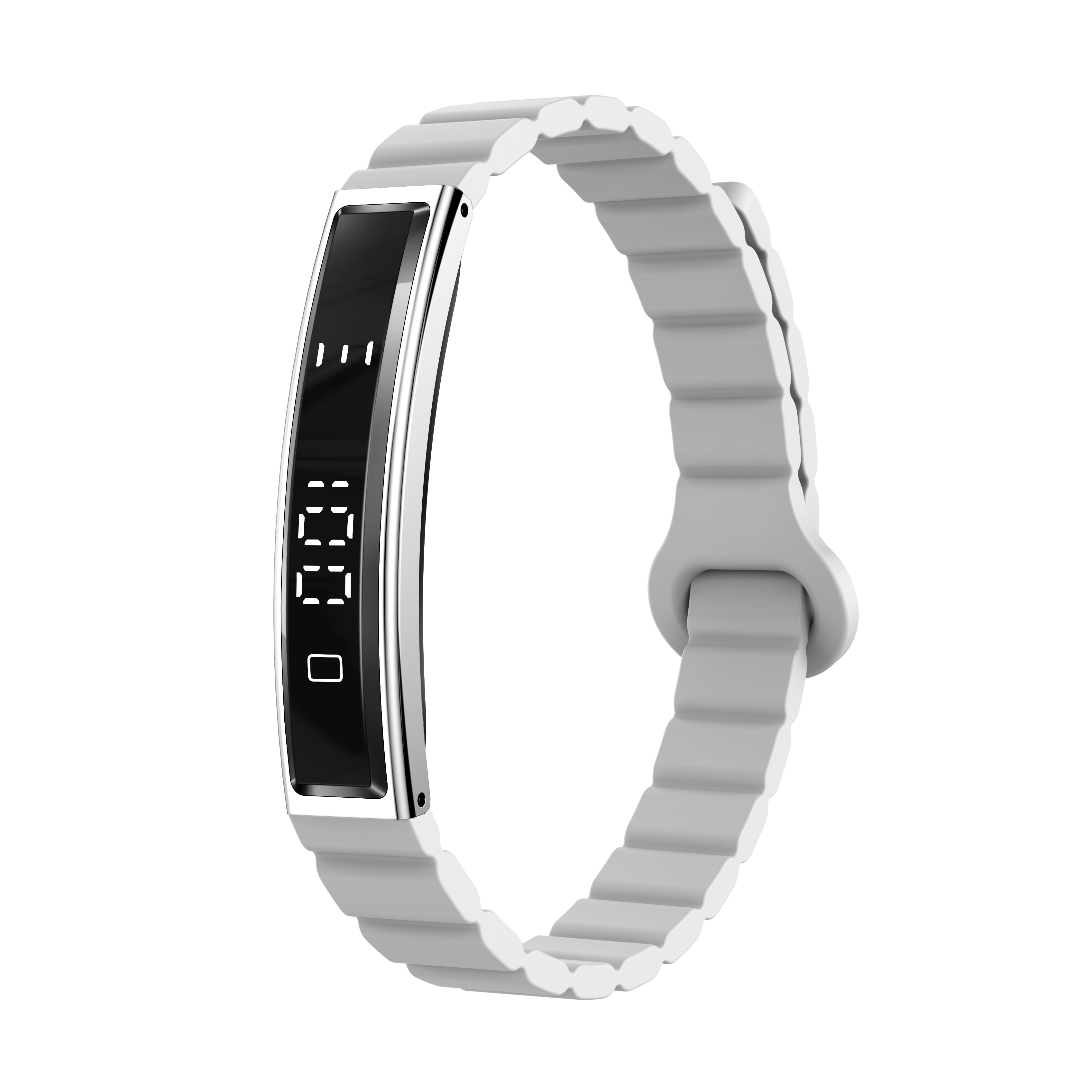 Boîtier argenté + bracelet magnétique argenté