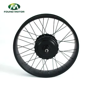 FOUND MOTOR 28 "48V 750W 프론트 드라이브 스포크 브러시리스 기어드 전기 허브 모터 전기 스노우 바이크 및 지방 자전거