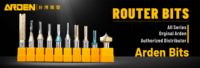 Fresa para router ARDEN 0501CNC con vástago de 1/4 pulgada, punta de carburo de 1/2 pulgada de diámetro, punta redonda, ranura en U, para carpintería