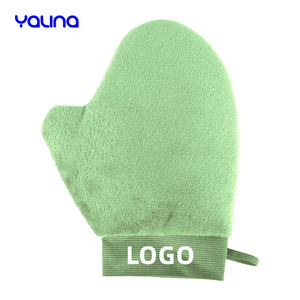 Mitaines auto-bronzantes personnalisées avec logo, applicateur ultra-doux pour <span class=keywords><strong>le</strong></span> corps, gant de bronzage sans soleil en velours lavable - Product Image 1