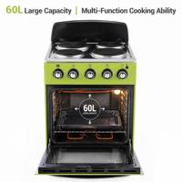 Four électrique autoportant CKD 50x50 avec cuisinière 4 brûleurs – Économisez 70 % sur les frais de transport pour les achats en gros