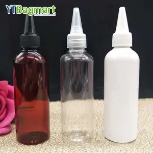 थोक 10ml 20ml 30ml छोटे खाली प्लास्टिक गुलाबी तरल निचोड़ कॉस्मेटिक लोशन बोतल पारदर्शी