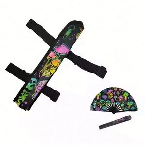 Nouveau support de ventilateur portable en tissu polyester écologique de 13 pouces, personnalisable avec logo, idéal pour les festivals, les fêtes et les soirées rave - Product Image 4