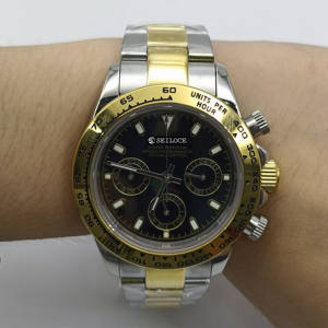 SEILOCE – montre chronographe multifonctionnelle de luxe, mouvement VK63, 39mm, cristal saphir, cadran en acier inoxydable, montre à Quartz avec pointeur - Product Image 1