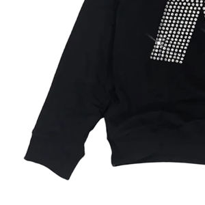 Hoodie à strass coupe classique en coton mélangé, vente en gros, fournisseur OEM de streetwear, idéal pour l'hiver - Product Image 6
