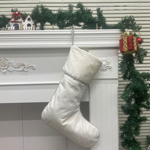 Grosir HK-148 stoking Natal beludru polos sublimasi kustom - Product Image 4