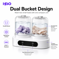 Mini Lave-linge Portable Automatique Pliable Haute Efficacité 1,5L Alimentation USB Type-C Minuteur 2 Heures Idéal Voyage Appartement Sous-vêtements
