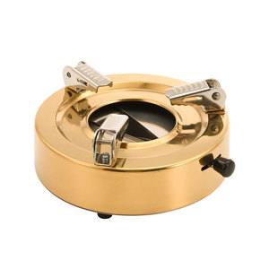 Estufa de Alcohol Redonda de Acero Inoxidable a Prueba de Viento, Plateada, Dorada, Negra, Roja, Azul, para Acampar al Aire Libre, Base de Calefacción para Caldera Seca - Product Image 2