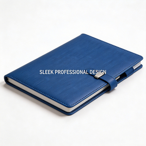 Blue PU Leather Hardcover Organizer Planner with <b>Magnetic</b> Buckle Closure - Product Image 2