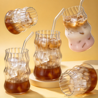 Nouvelle tasse en verre borosilicate en forme de nuage, résistante à la chaleur, lavable au lave-vaisselle, réutilisable pour café, thé, smoothie, crème glacée