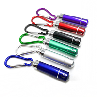 Senter LED Mini dengan Gantungan Kunci Carabiner Senter LED Portabel untuk Berkemah Bersepeda Backpacking