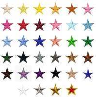 Patchs thermocollants personnalisés brodés motif étoile florale, écologiques et lavables, motifs patriotiques Américana rouge, blanc, bleu pour chapeaux, vestes et sacs