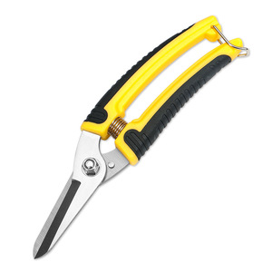 Jolies cisailles de jardinage en acier inoxydable, outil de taille manuel pour usage en jardin, manche noir et jaune - Product Image 2