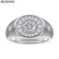 MuShan Sieraden 925 Sterling Zilveren Ringen Bands Ringen Bands Ring 7A Zirconia Valentijn Engagement Anniversary Vrouwen Gift