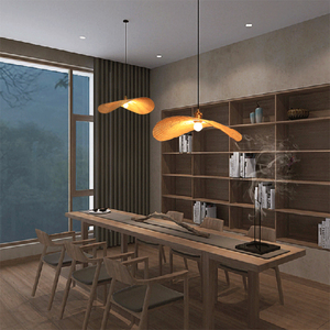 Lampe suspendue rétro en bambou pour la <span class=keywords><strong>cuisine</strong></span>, décoration intérieure, <span class=keywords><strong>design</strong></span>, luminaires en rotin, <span class=keywords><strong>suspension</strong></span> pour salon - Product Image 6