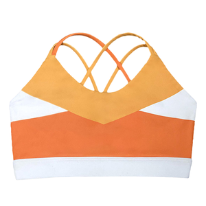 Wholesale Lightweight High Support Kids' Athletic Gym <b>Bra</b> Front Logo Custom <b>Sports</b> Top <b>for</b> <b>Girls</b>' Dance Contrast Color Children - Product Image 4