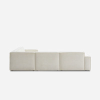 Ensemble de canapés sectionnels en forme de L de style européen moderne, avec éponge haute densité, design modulaire, meubles de salon avec ottoman