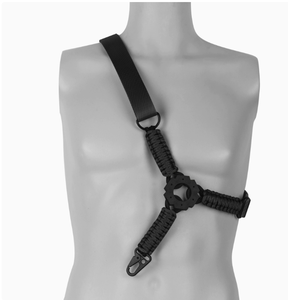 Sangle d'épaule tactique verticale réglable en nylon DFS01 pour fusil, à 1 point d'attache, avec sangle en paracorde tressée - Product Image 1