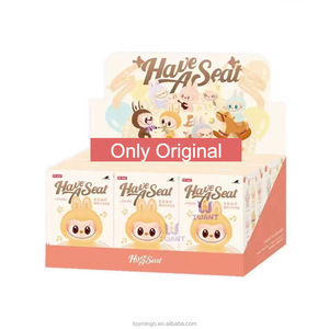 오리지널 Legit Popmart Labubus the Monsters 비닐 블라인드 박스 봉제 인형 좌석 2 세대 핫 미스터리 박스 마카롱 - Product Image 1