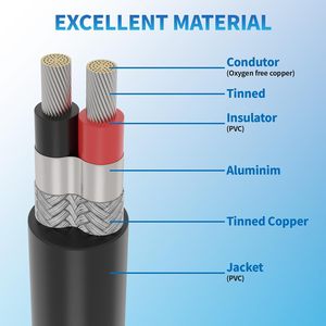 Ul2464 <span class=keywords><strong>2</strong></span> संवाहक शील्ड तार 20/22wg tined कॉपर केबल pvc 300v cnc vfd spindle <span class=keywords><strong>3</strong></span> डी प्रिंटर ध्वनि के लिए कम वोल्टेज <span class=keywords><strong>3</strong></span> डी प्रिंटर ध्वनि - Product Image 4